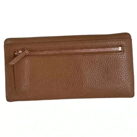 Ted Baker Selma Matisse Large Leather Wallet in Cognac Brown - Picture 8 of 10